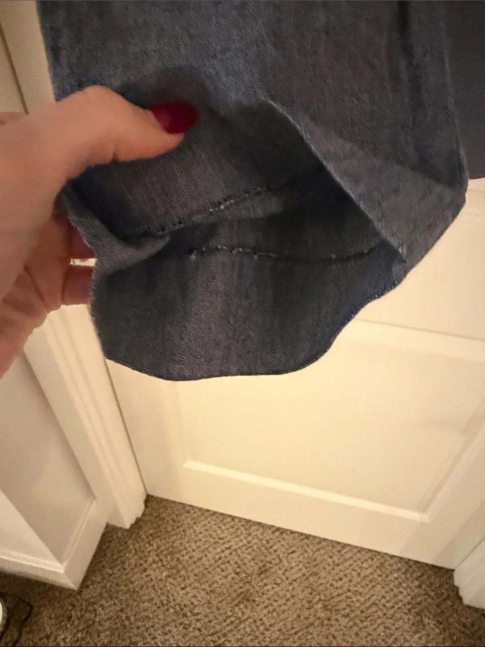 J. Crew Chambray Ankle-Length Cropped Jeans